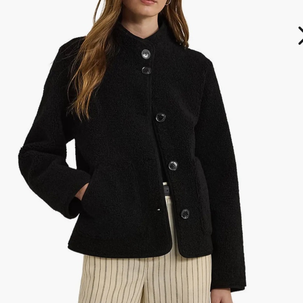 Faux Shearling Boxy Jacket size M